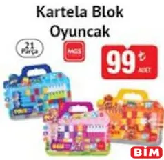 MGS OYUNCAK KARTELA BLOK OYUNCAK 11 PARÇA